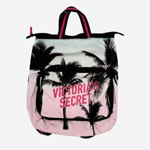 Victoria's Secret Tease Dreamer Packable Backpack Tote Palm Trees Beach Bag